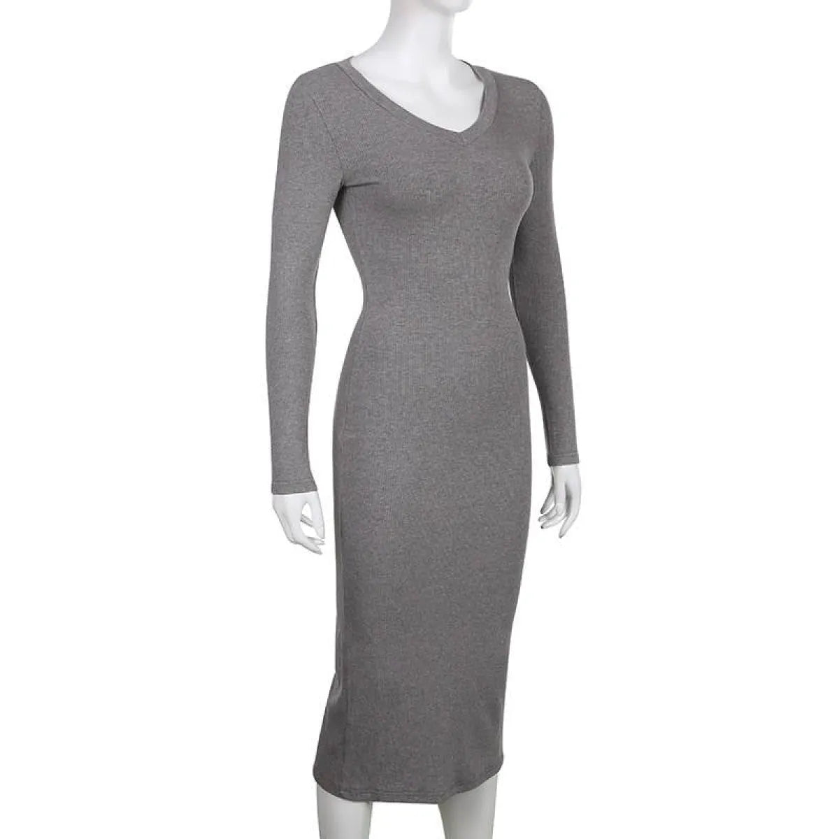 V-neck Knitted Dress - All Dresses - 9