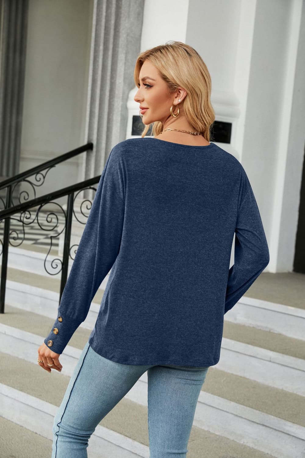 V-Neck Long Sleeve T-Shirt - T-Shirts - Shirts & Tops - 15 - 2024