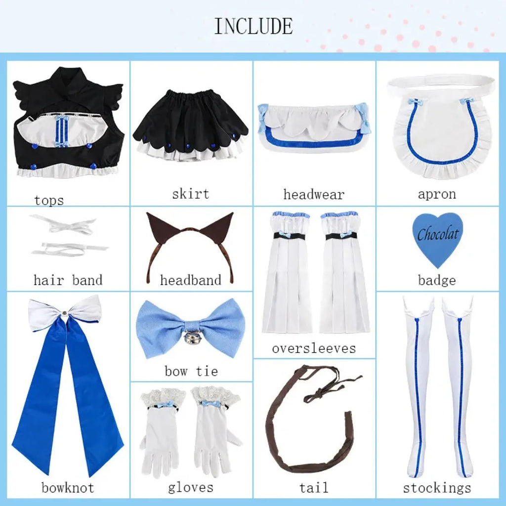 Nekopara Chocolate & Vanilla Cosplay Maid Set - Dresses - Cosplay - 6
