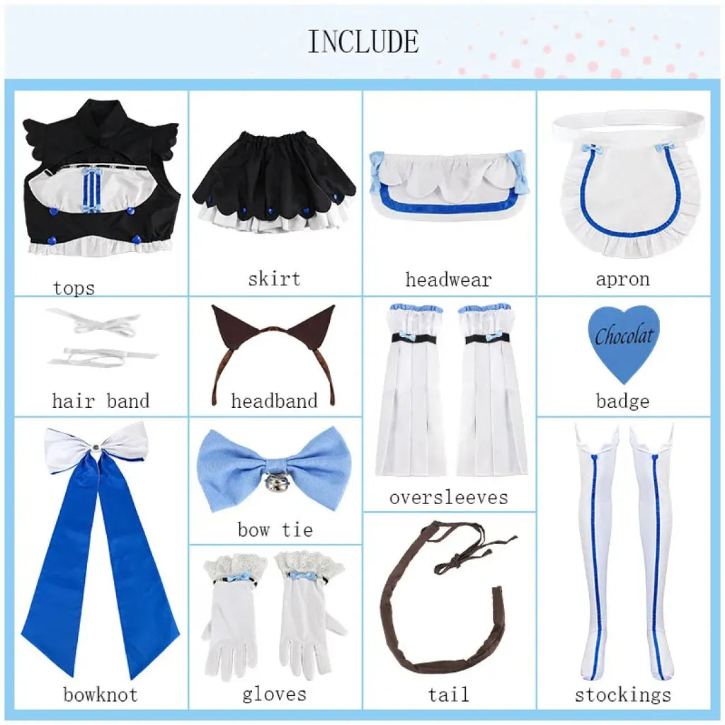 Nekopara Chocolate & Vanilla Cosplay Maid Set - Dresses - Cosplay - 7