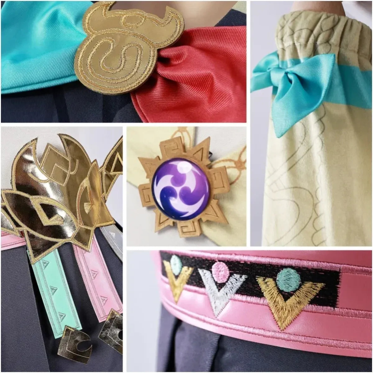 Varesa Genshin Cosplay Costume Set – Kawaii Skirt Wig Tail Outfit - Bottoms - Sets - 4