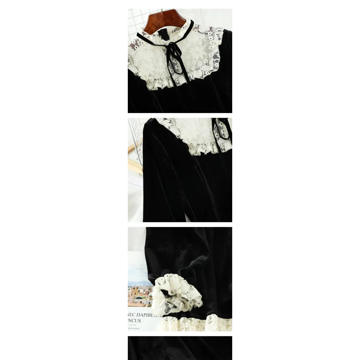 Velvet Turtleneck Dress - All Dresses - 9