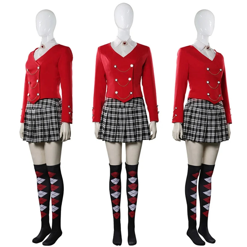 Veronica Sawyer Cosplay Costume – Heathers the Musical Skirt Suit - Red / S - Bottoms - Costumes - 2024 - 14