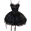 Victorian Gothic Lolita Dress - Sweet Lace & Rose Detail - All Dresses - 7