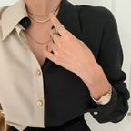 Vintage Contrast Blouse - Women’s Clothing & Accessories - Shirts & Blouses - 2