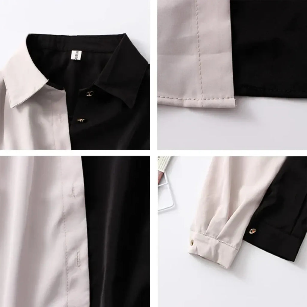 Vintage Contrast Blouse - Women’s Clothing & Accessories - Shirts & Blouses - 6