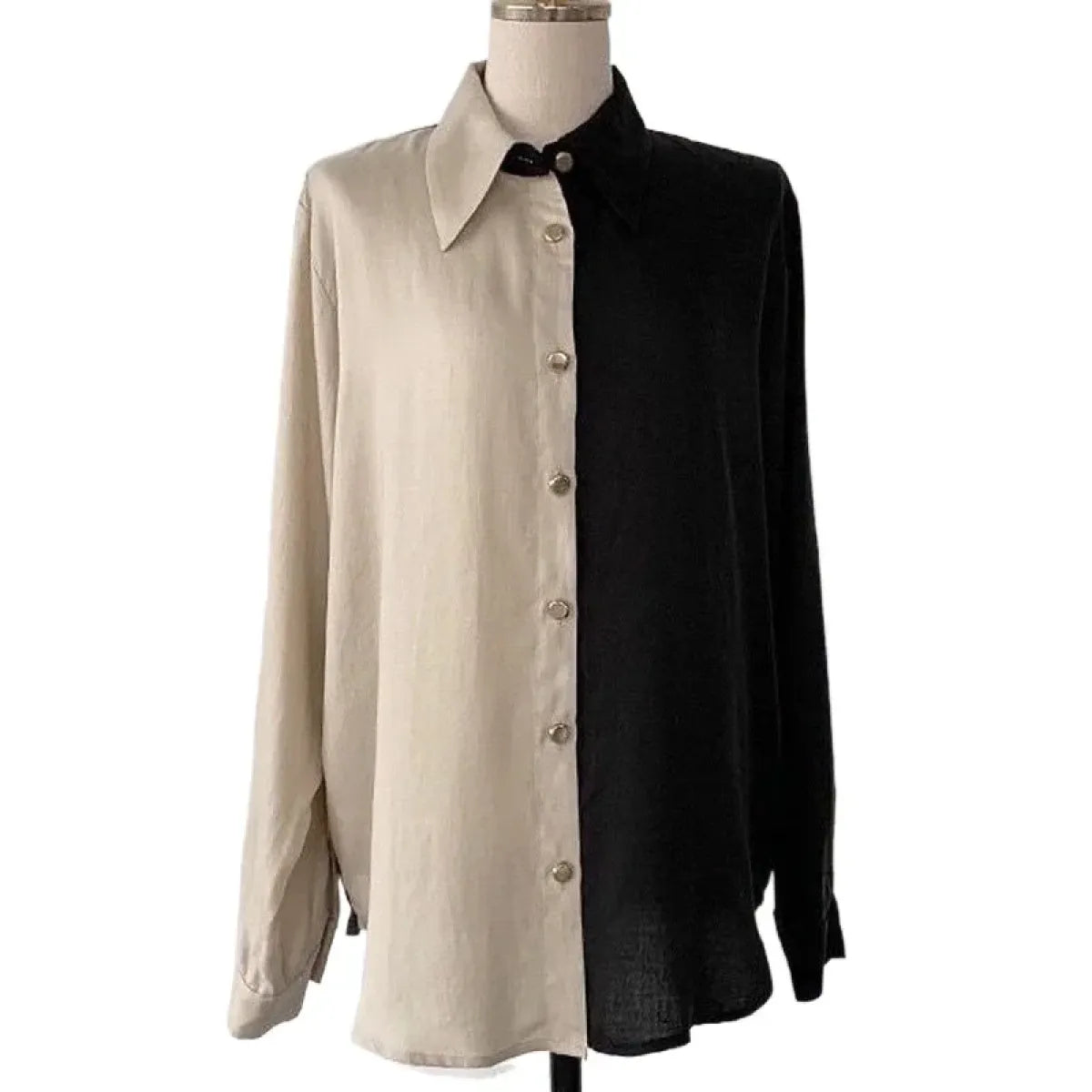 Vintage Contrast Blouse - Women’s Clothing & Accessories - Shirts & Blouses - 7