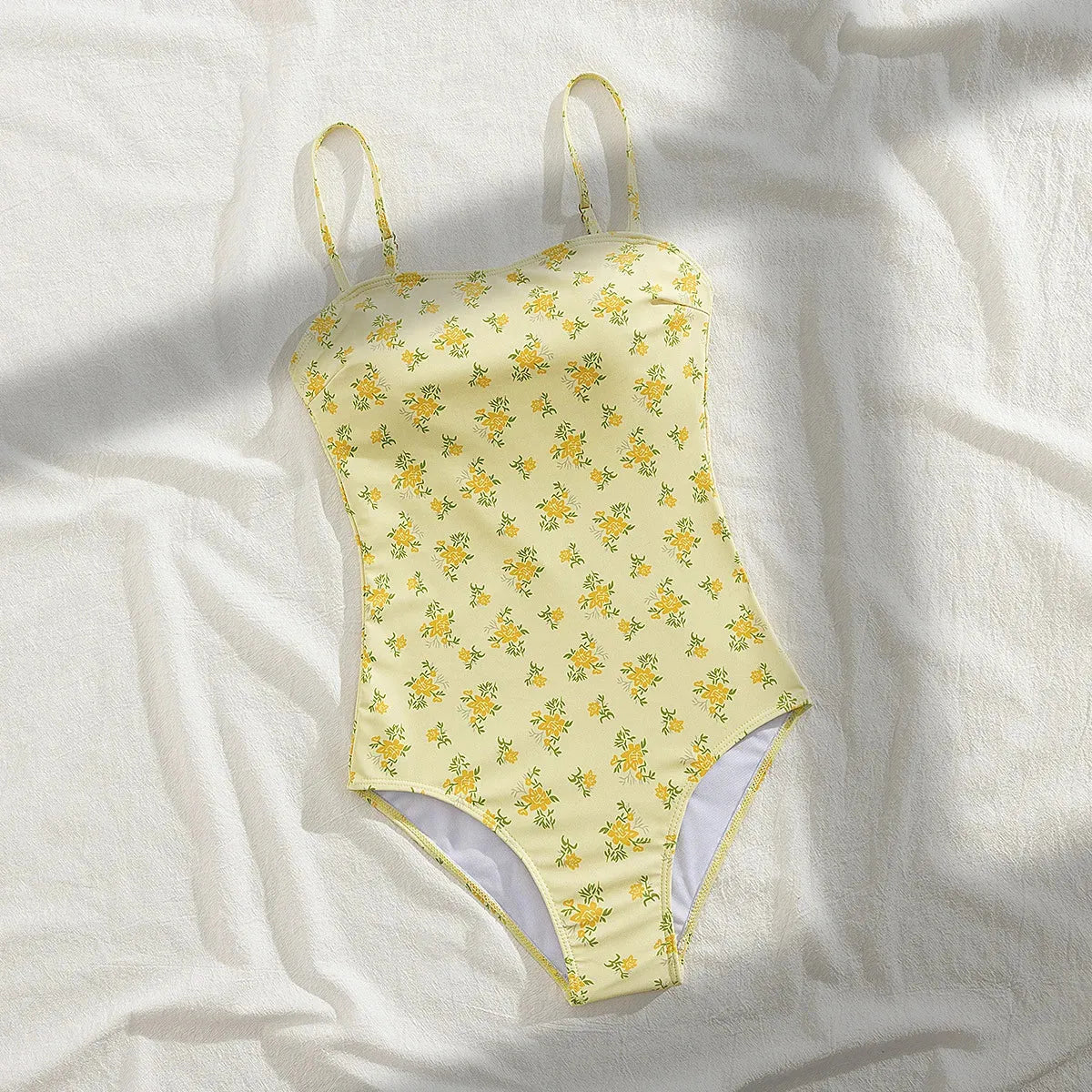 Floral One Piece Swimsuit – Vintage Crossback Bodysuitsw - Sexy Products - Sleeveless - Swimwear - 5