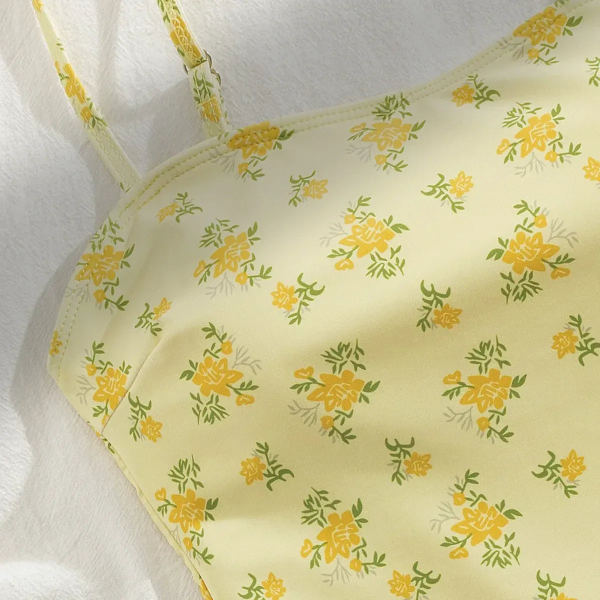 Floral One Piece Swimsuit – Vintage Crossback Bodysuitsw - Sexy Products - Sleeveless - Swimwear - 4