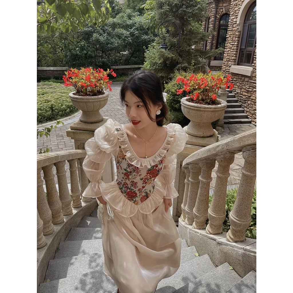 Vintage Floral Midi Dress - All Dresses - Dresses - 10 - 2024