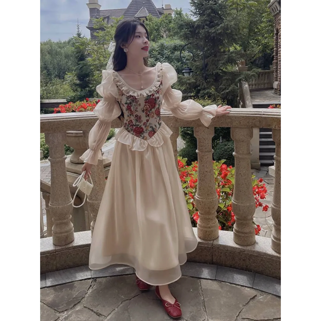 Vintage Floral Midi Dress - All Dresses - Dresses - 11 - 2024