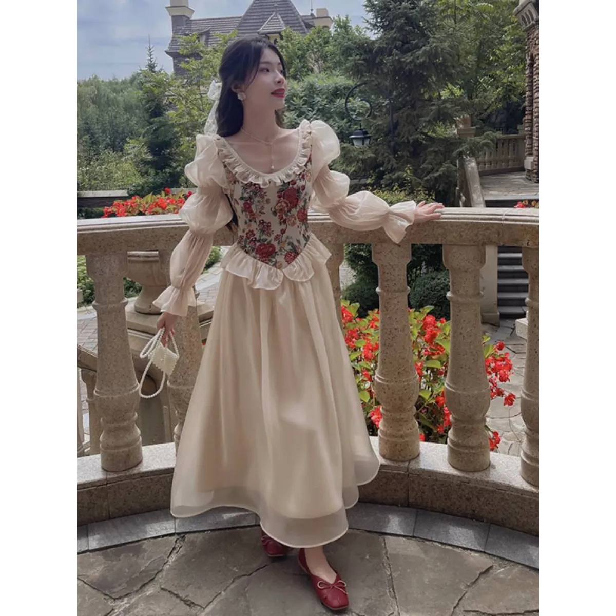 Vintage Floral Midi Dress - All Dresses - Dresses - 11 - 2024