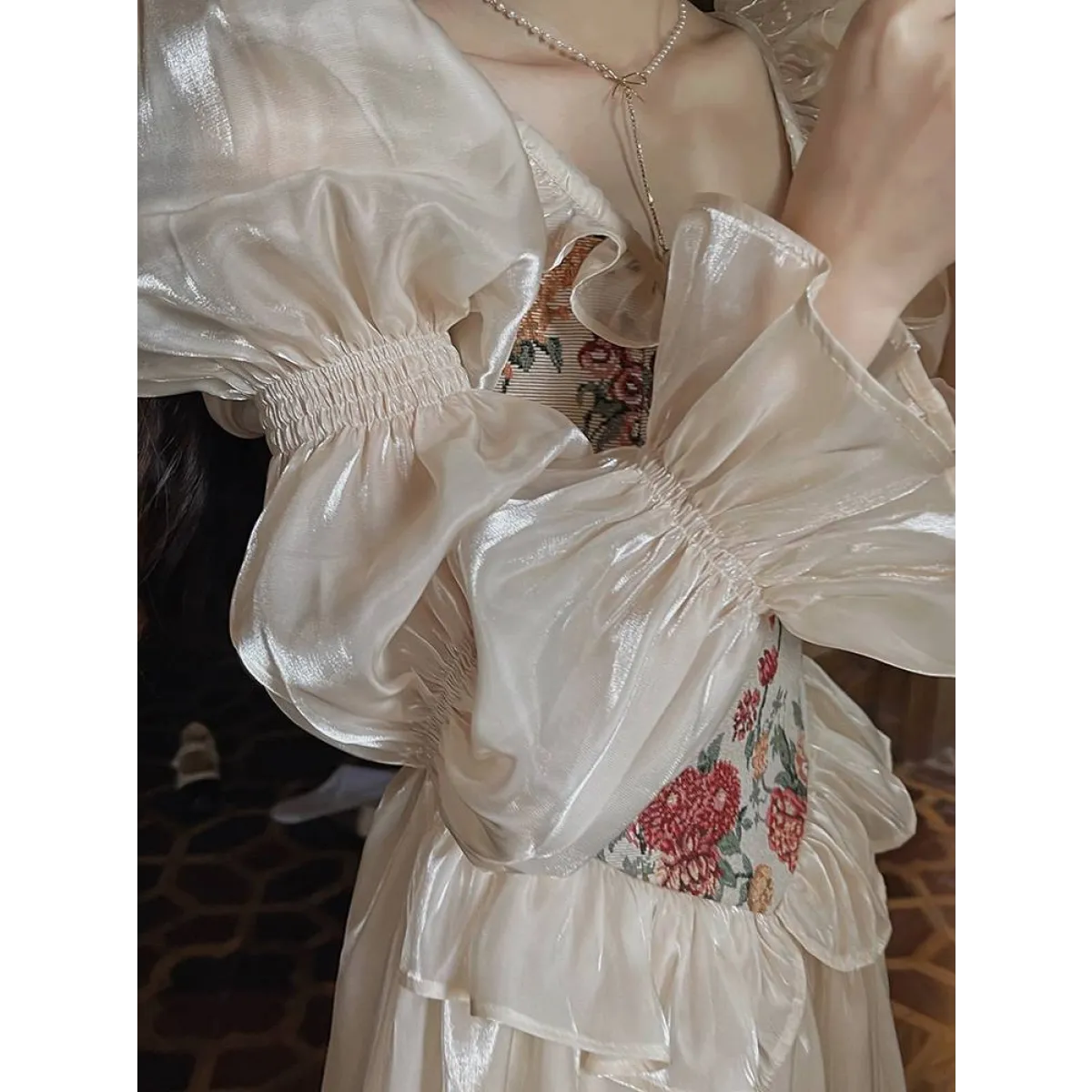 Vintage Floral Midi Dress - All Dresses - Dresses - 16 - 2024