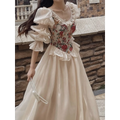 Vintage Floral Midi Dress - White / S - All Dresses - Dresses - 19 - 2024