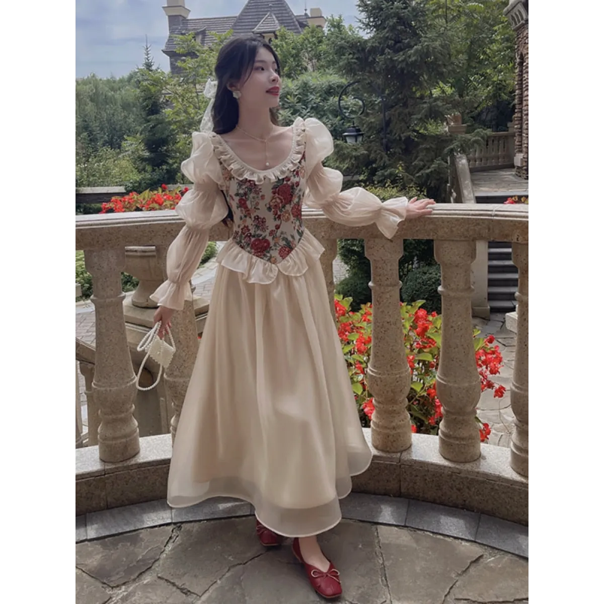 Vintage Floral Midi Dress - All Dresses - Dresses - 3 - 2024