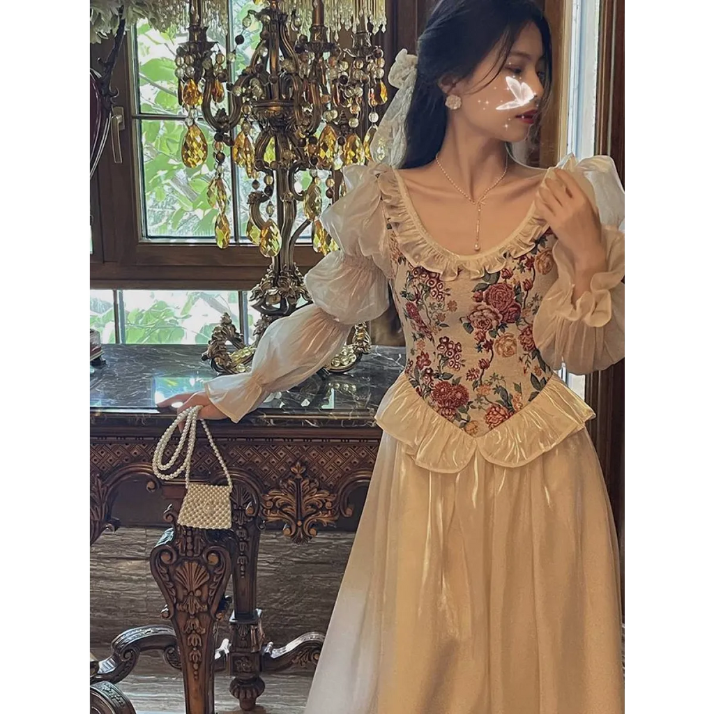 Vintage Floral Midi Dress - All Dresses - Dresses - 6 - 2024
