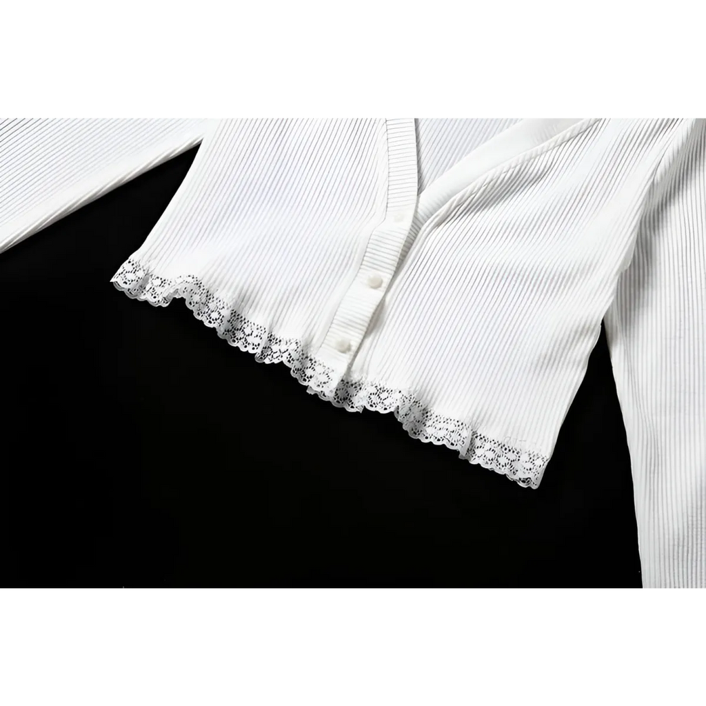 Vintage Gothic Lace Black Cardigan - Women’s Clothing & Accessories - 24