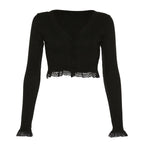 Vintage Gothic Lace Black Cardigan - Women’s Clothing & Accessories - 5