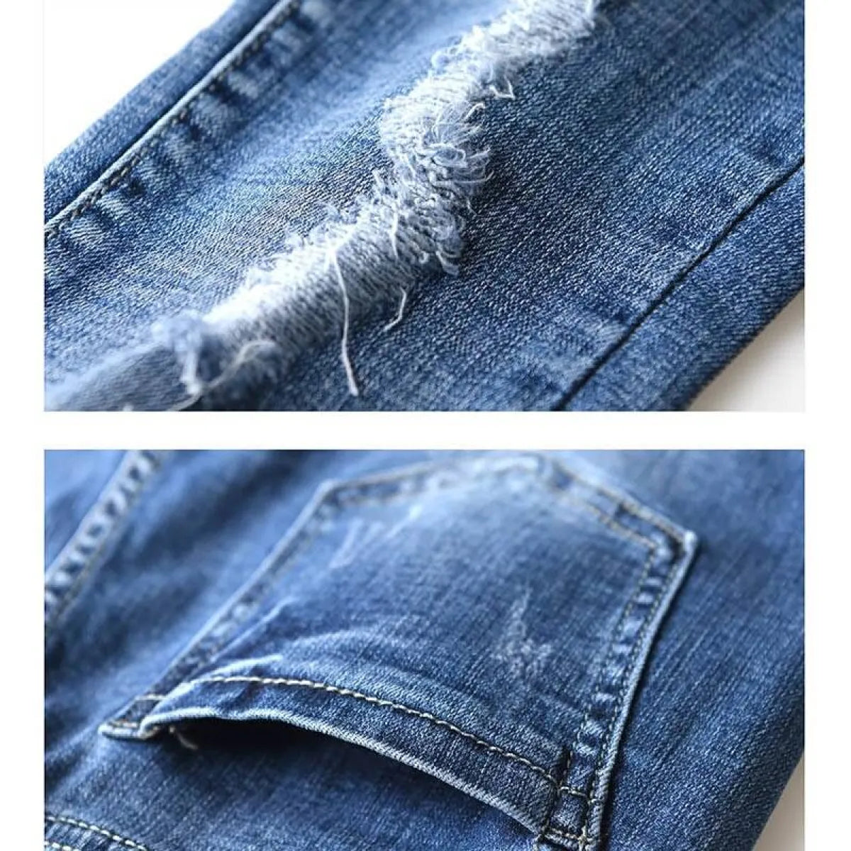 Vintage High Waisted Ripped Jeans - Bottoms - 5