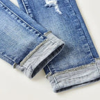 Vintage High Waisted Ripped Jeans - Bottoms - 9