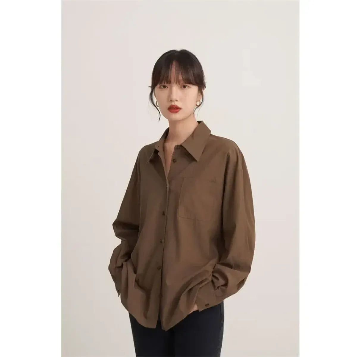 Vintage Loose Long Sleeve Shirt - T-Shirts - Shirts & Blouses - 5