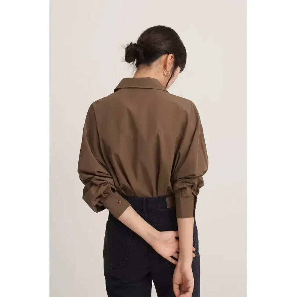 Vintage Loose Long Sleeve Shirt - T-Shirts - Shirts & Blouses - 6
