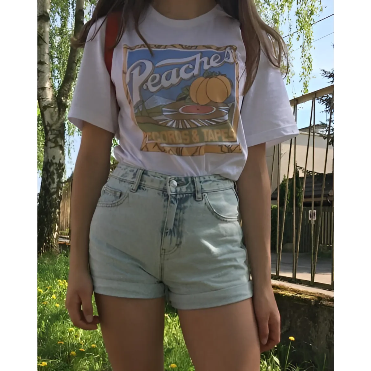 Uni Vintage Peaches Records - T-Shirts - 1