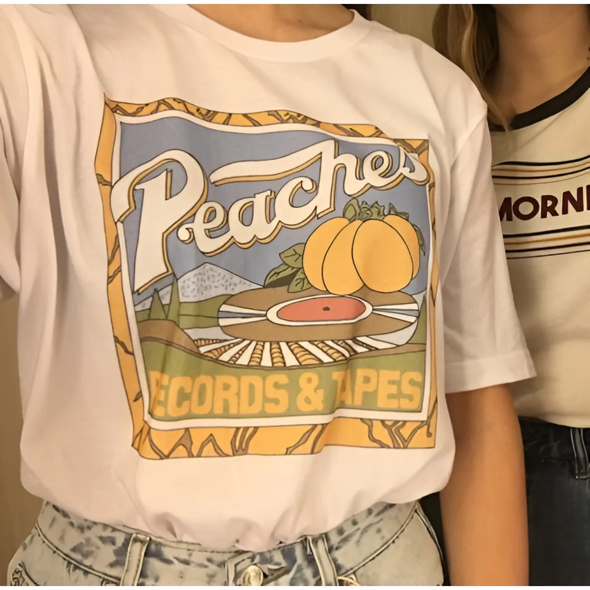 Uni Vintage Peaches Records - T-Shirts - 2