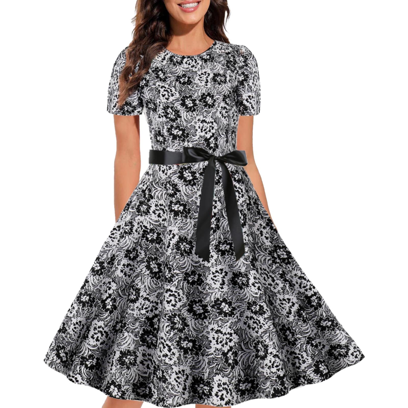 Retro Chic Vintage Print Dress - Westar / M - All Dresses - Dresses - 24 - 2024