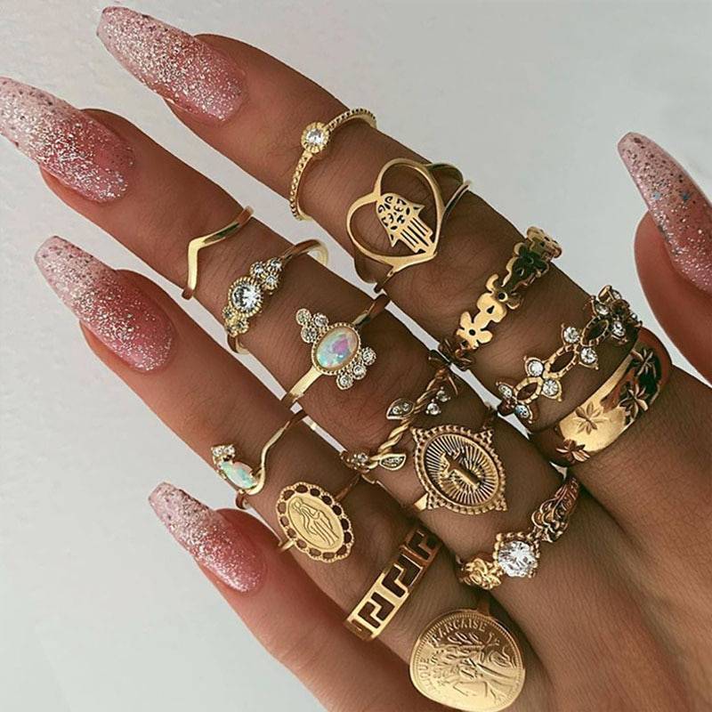 Vintage Rings Set - 1 - Women’s Jewelry - Rings - 14 - 2024