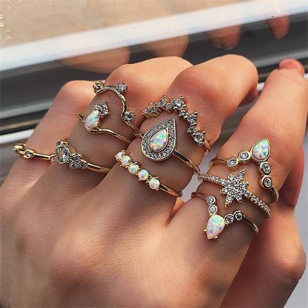 Vintage Rings Set - 8 - Women’s Jewelry - Rings - 20 - 2024