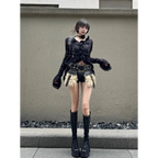 Vintage Ruffle Slim Fit V-Neck Blouse - Women’s Clothing & Accessories - Blouse - 2