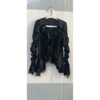 Vintage Ruffle Slim Fit V-Neck Blouse - Women’s Clothing & Accessories - Blouse - 4