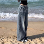 Vintage Y2K Baggy Blue Jeans – High Waist Oversize Denim Trousers - Bottoms - Women’s Jeans - 4