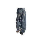 Vintage Y2K Baggy Blue Jeans – High Waist Oversize Denim Trousers - Bottoms - Women’s Jeans - 6