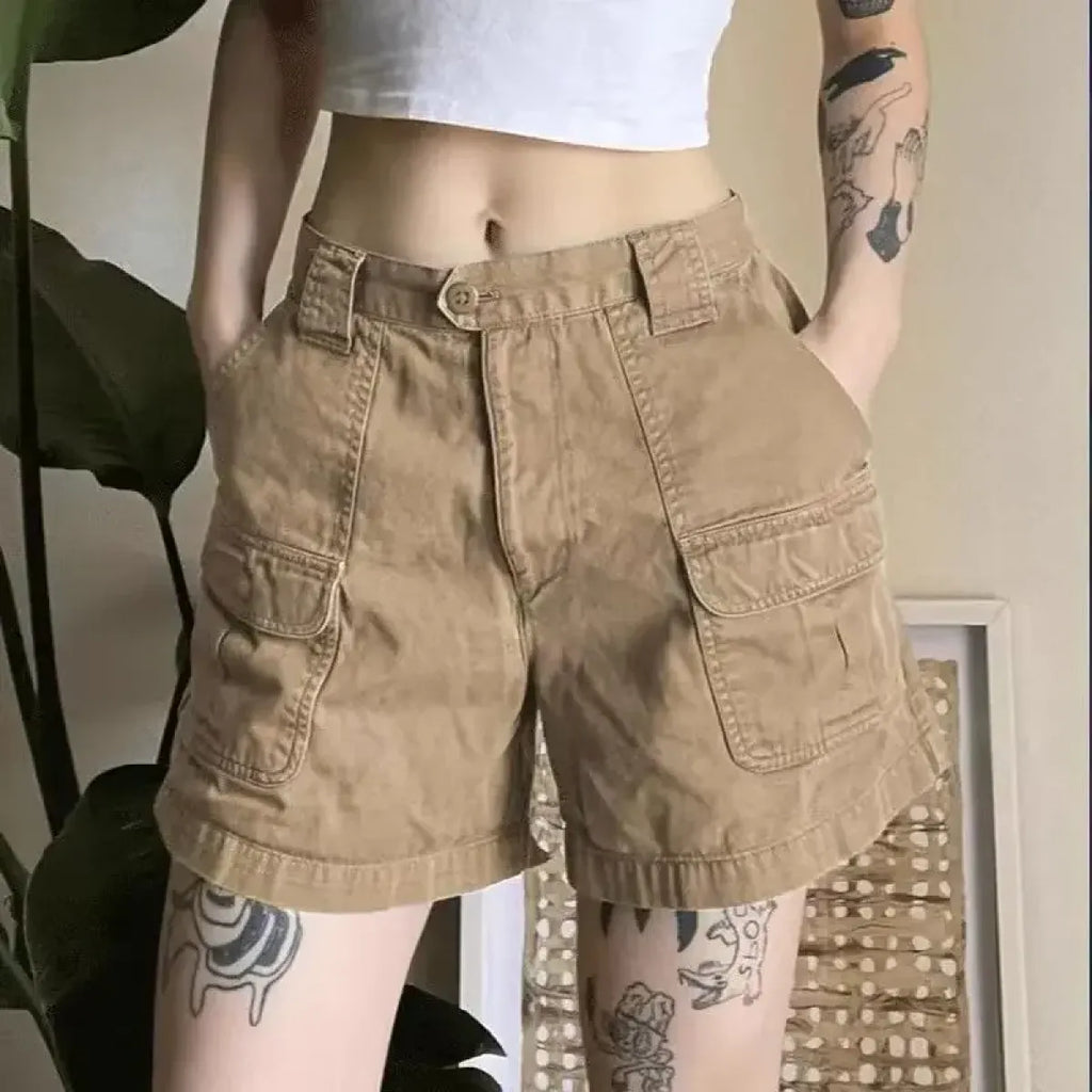 Vintage Y2K Cargo Shorts – Harajuku Streetwear Retro Denim - Shorts - Shorts - 6