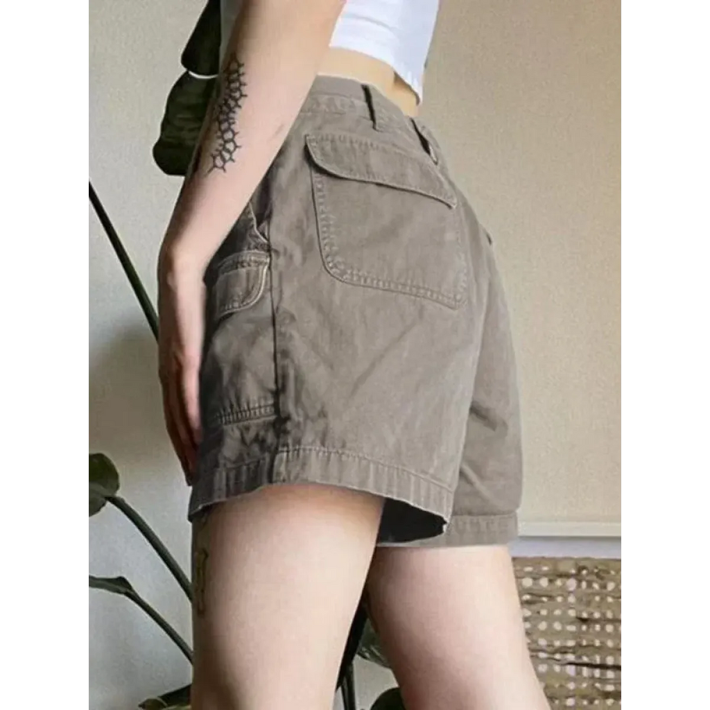 Vintage Y2K Cargo Shorts – Harajuku Streetwear Retro Denim - Shorts - Shorts - 2