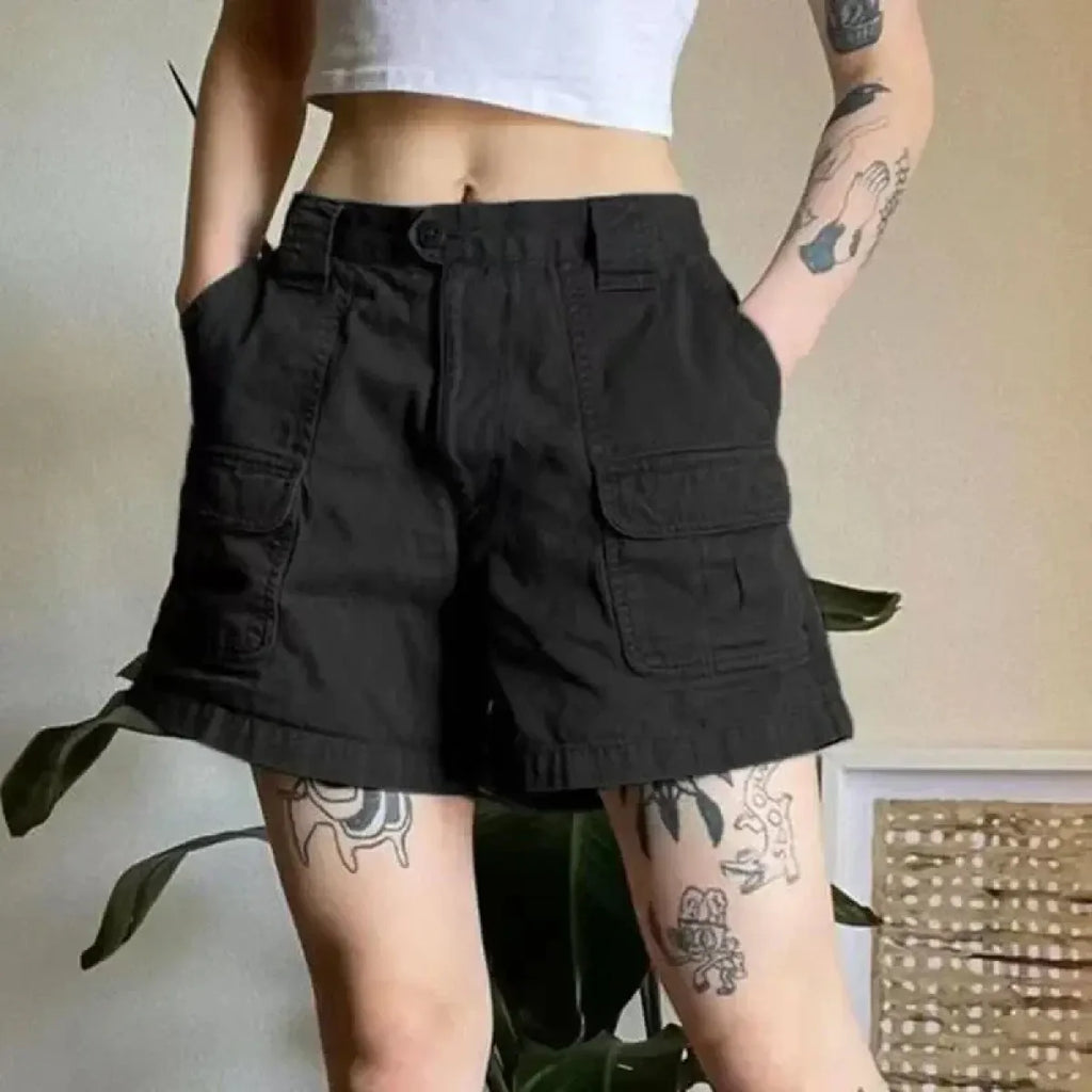 Vintage Y2K Cargo Shorts – Harajuku Streetwear Retro Denim - Shorts - Shorts - 8
