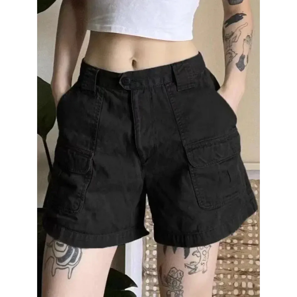 Vintage Y2K Cargo Shorts – Harajuku Streetwear Retro Denim - Shorts - Shorts - 5