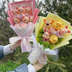 Kawaii Cartoon Vinyl Doll Bouquet – Stitch Pikachu Rilakkuma Gift Set - Harajuku Style - Plushie - 3