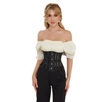 Steel Boned Mesh Underbust Waist Cincher Corset - T-Shirts - Lingerie - 3