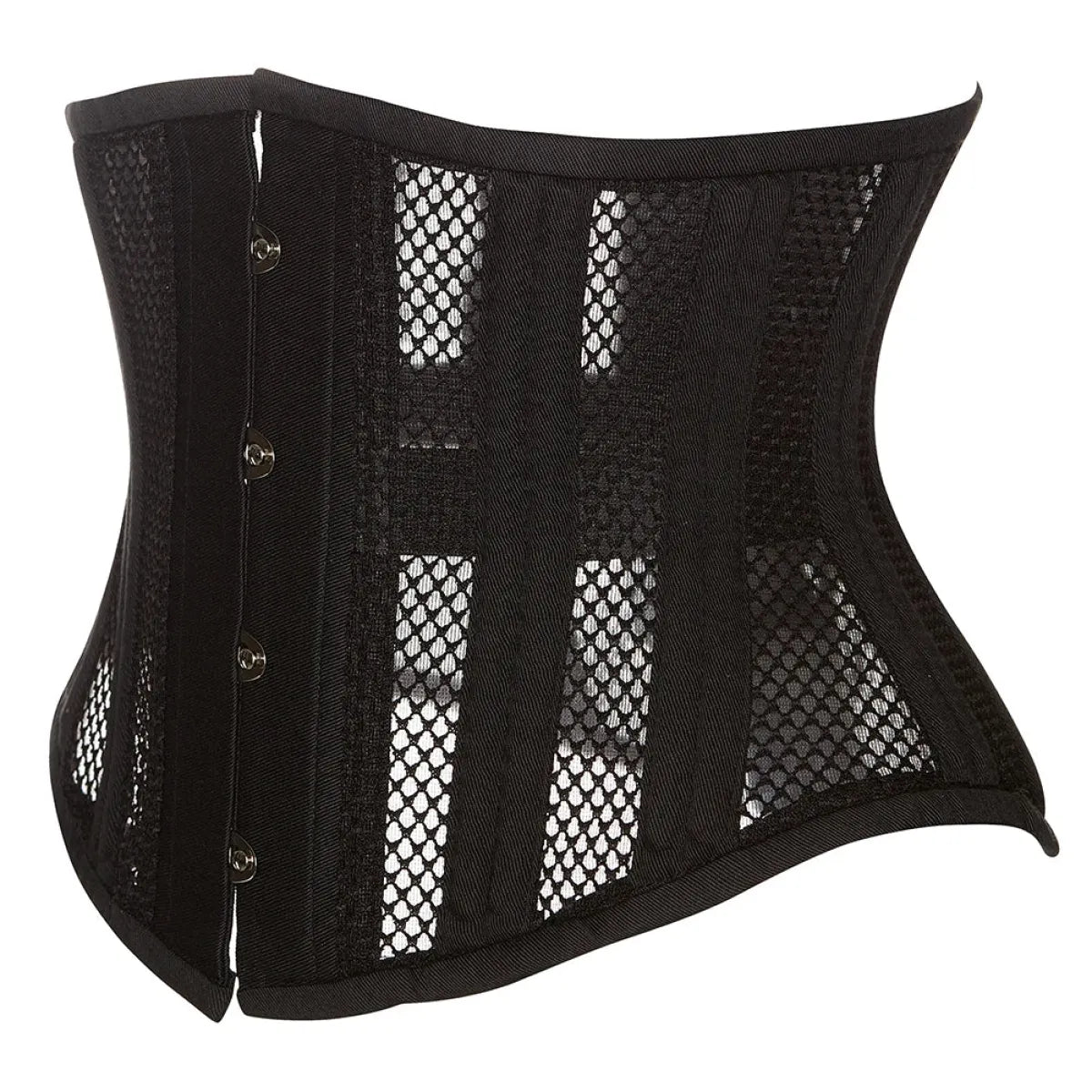 Steel Boned Mesh Underbust Waist Cincher Corset - T-Shirts - Lingerie - 1