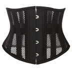 Steel Boned Mesh Underbust Waist Cincher Corset - T-Shirts - Lingerie - 6