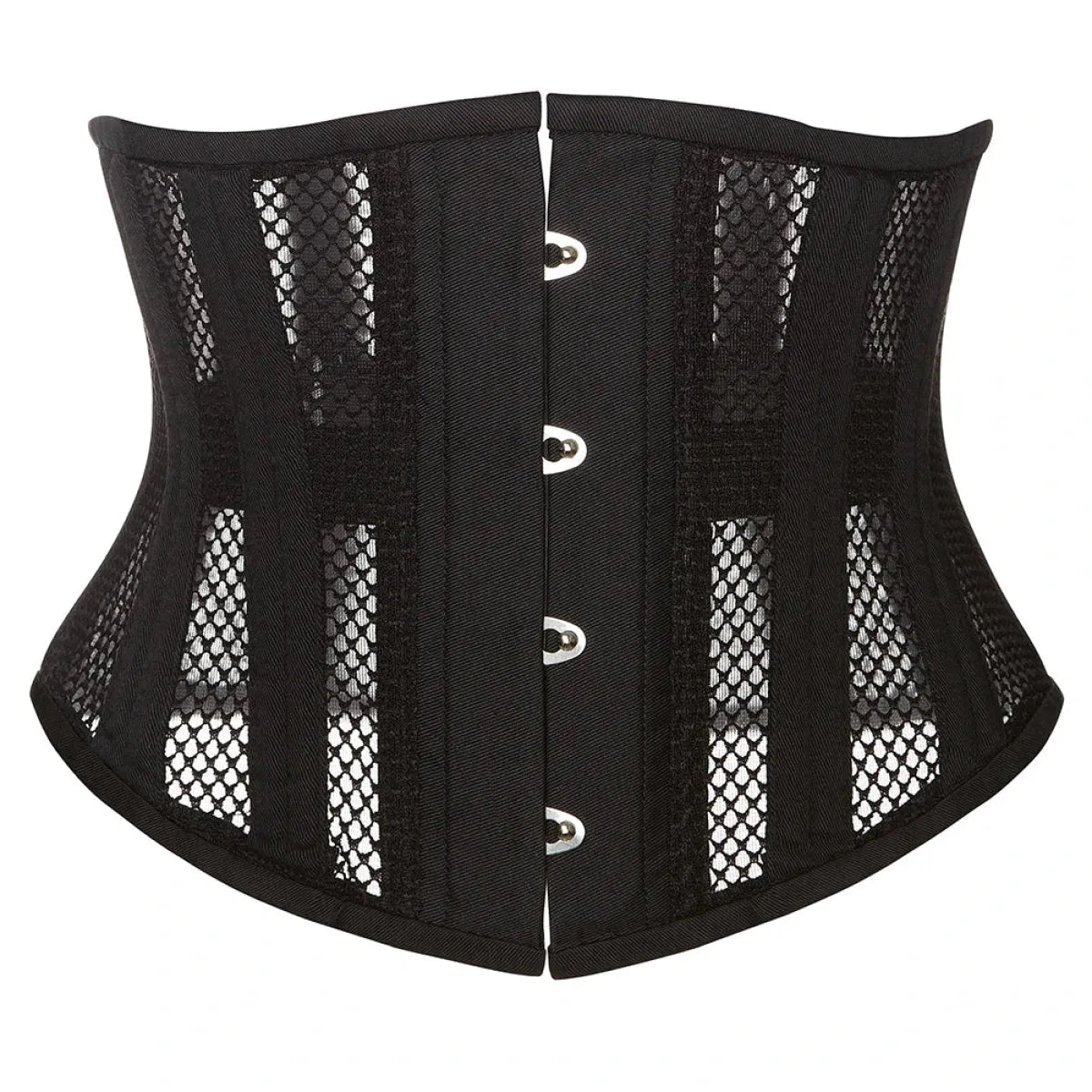 Steel Boned Mesh Underbust Waist Cincher Corset - T-Shirts - Lingerie - 6