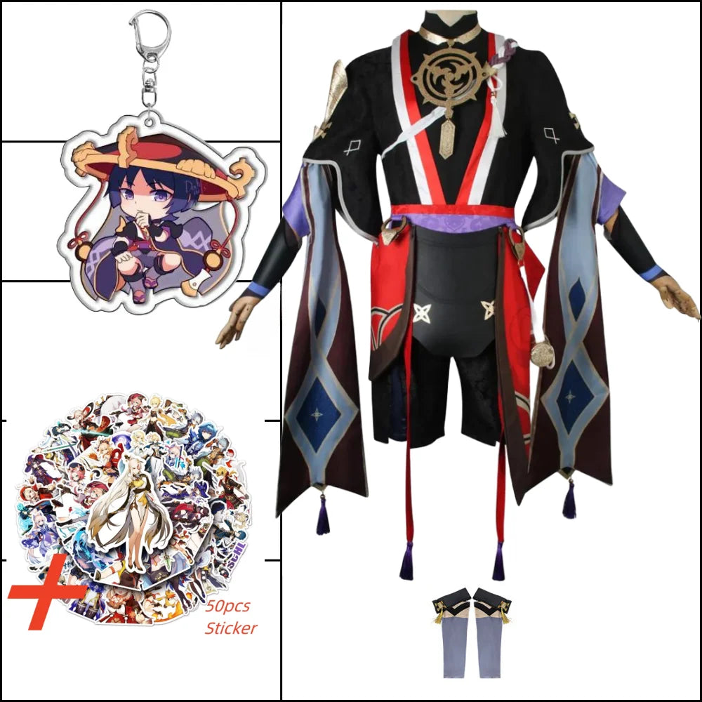 Wanderer Scaramouche Cosplay Costume - Balladeer Hat Uniform - Kunikuzushi - A9 Costume / XS / CHINA | scaramouche