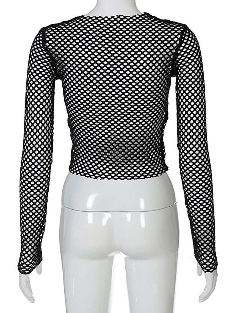 Warning Fishnet Top - T-Shirts - Clothing Tops - 3 - 2024