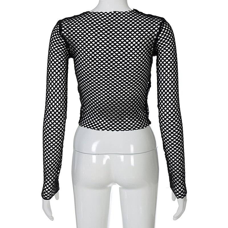 Warning Fishnet Top - T-Shirts - Clothing Tops - 6 - 2024