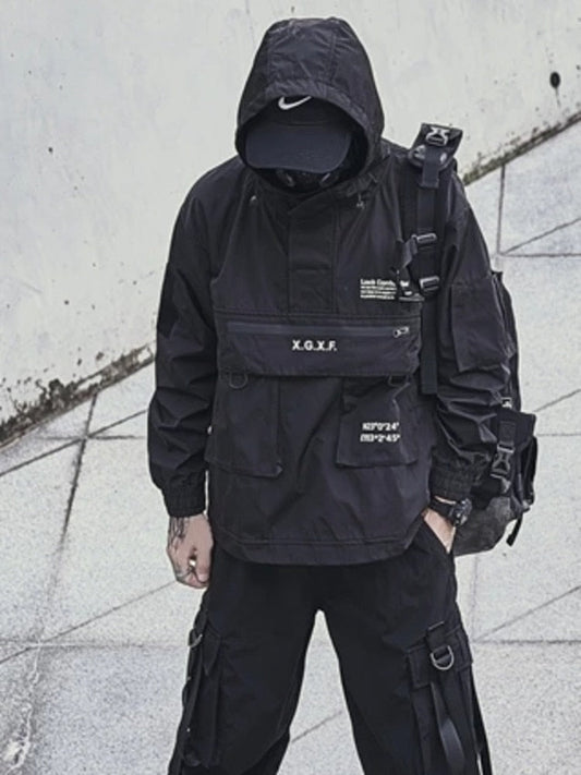 Men’s Waterproof Techwear Jacket - Tops & Tees - Shirts & Tops - 2 - 2024