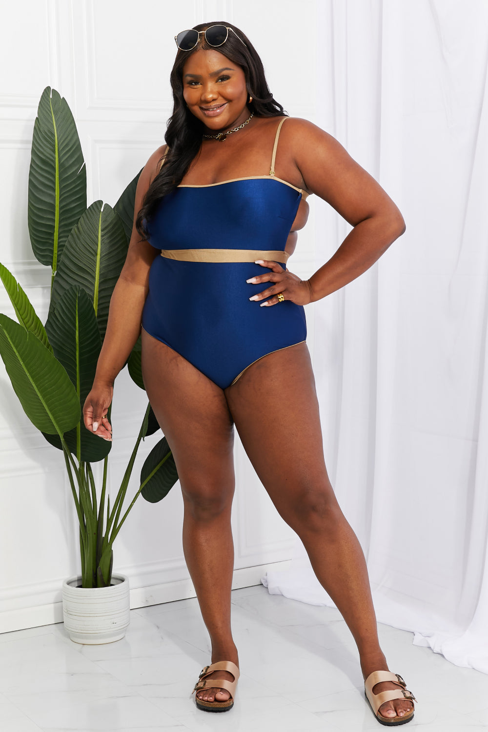 Wave Break Contrast Trim One-Piece - Women’s Clothing & Accessories - Swimwear - 4 - 2024