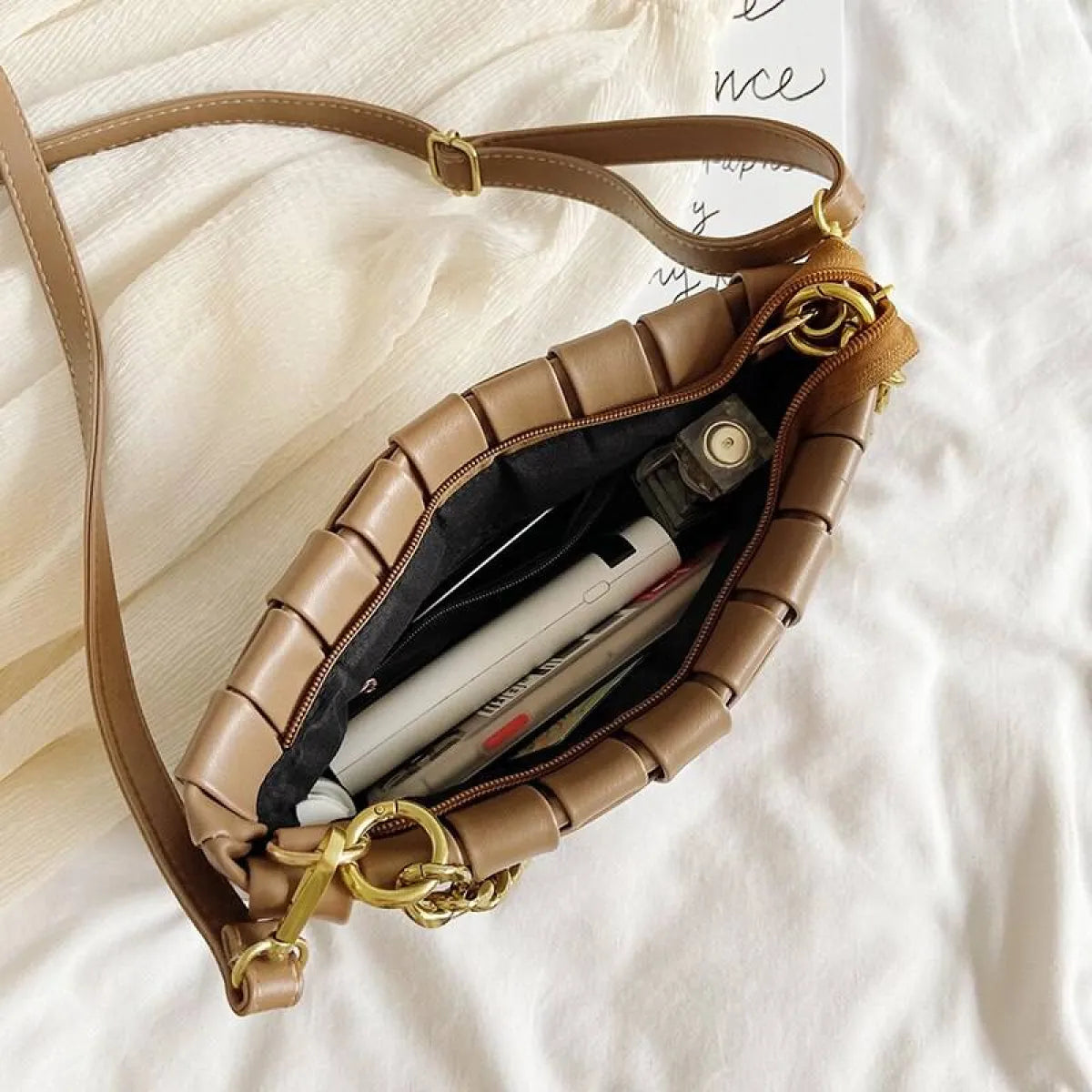 Weave Design Crossbody Bag - Women Bags & Wallets - 12